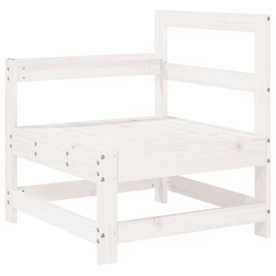 vidaXL Set Divani da Giardino 7 pz Bianco in Legno Massello di Pino