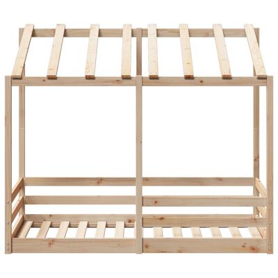 vidaXL Letto per Bambini con Tetto 70x140 cm in Legno Massello di Pino