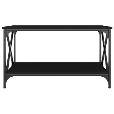 vidaXL Tavolino da Salotto Nero 80x50x45 cm Legno Multistrato e Ferro