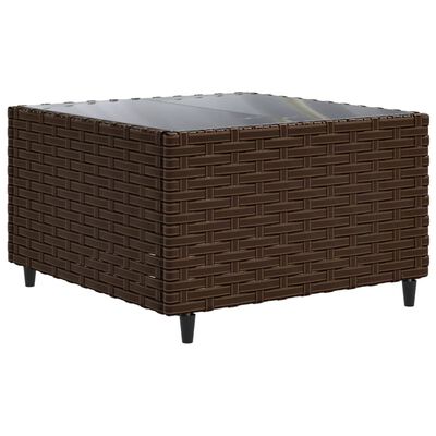 vidaXL Set Divani da Giardino 7 pz con Cuscini in Polyrattan Marrone