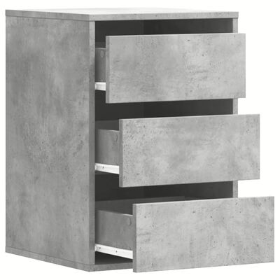 vidaXL Cassettiera Angolo Grigio Cemento 40x41x58cm Legno Multistrato