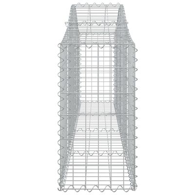 vidaXL Cesti Gabbioni ad Arco 25 pz 200x30x60/80 cm Ferro Zincato