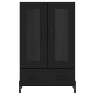 vidaXL Credenza Nera 69,5x31x115 cm in Legno Multistrato