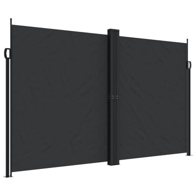 vidaXL Tenda da Sole Laterale Retrattile Nera 200x1200 cm