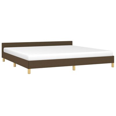 vidaXL Giroletto senza Materasso Marrone Scuro 200x200 cm in Tessuto