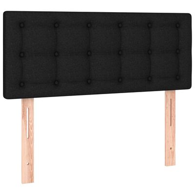 vidaXL Letto a Molle con Materasso e LED Nero 90x190 cm in Tessuto