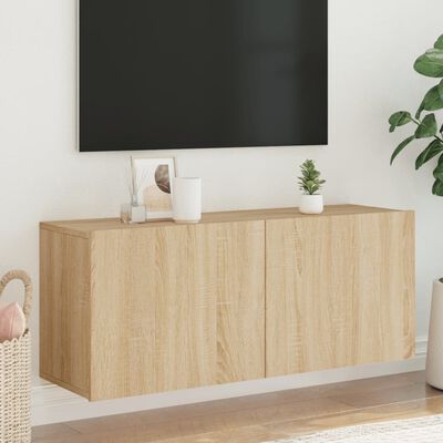 vidaXL Mobile TV a Parete Rovere Sonoma 100x30x41 cm