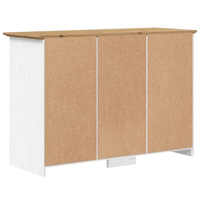 vidaXL Credenza BODO 115,5x44x80 cm Legno Massello Pino Bianco Marrone