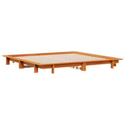 vidaXL Letto senza Materasso Marrone Cera 160x200 cm in Legno di Pino