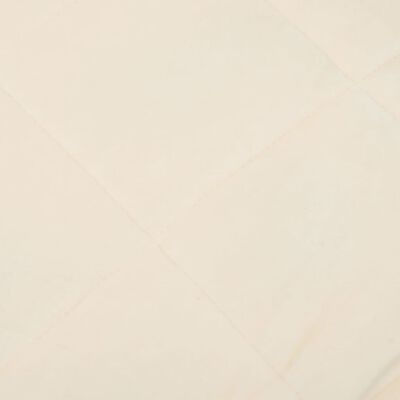 vidaXL Coperta Ponderata Crema Chiaro 200x230 cm 9 kg Tessuto