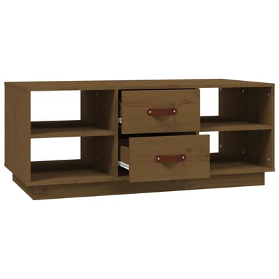 vidaXL Tavolino da Salotto ambra 100x50x41cm in Legno Massello di Pino