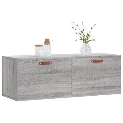 vidaXL Mobile a Parete Grigio Sonoma 100x36,5x35 cm Legno Multistrato