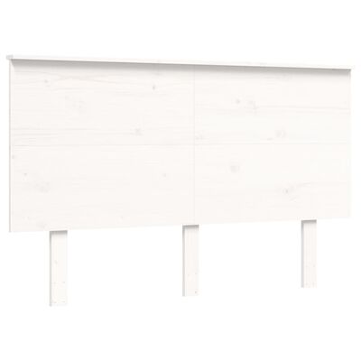 vidaXL Giroletto con Testiera Bianco 120x200 cm in Legno Massello