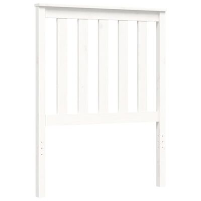 vidaXL Giroletto con Testiera Bianco Small Single Legno Massello