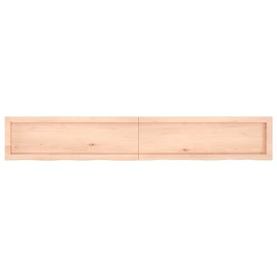 vidaXL Piano Bagno 180x30x(2-6) cm in Legno Massello Non Trattato