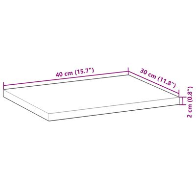 vidaXL Mensole da Parete 4 pz 40x30x2 cm Legno Acacia Rifinito a Olio