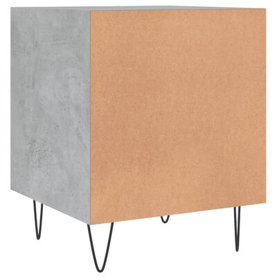 vidaXL Comodino Grigio Cemento 40x40x50 cm in Legno Multistrato