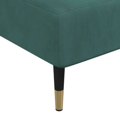 vidaXL Chaise Longue in Velluto Verde Scuro