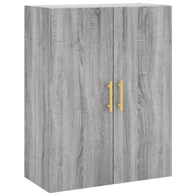 vidaXL Credenza Grigio Sonoma 69,5x34x180 cm in Legno Multistrato