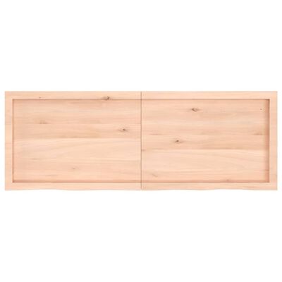 vidaXL Piano Bagno 140x50x(2-4) cm in Legno Massello Non Trattato