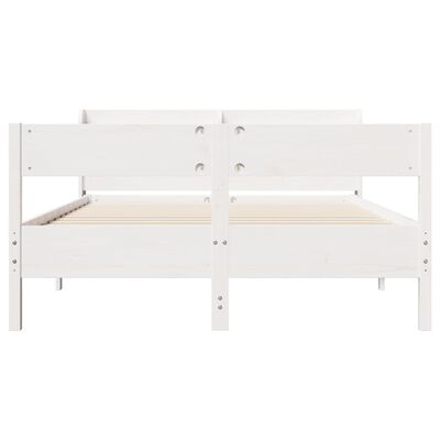 vidaXL Letto senza Materasso Bianco 120x190 cm Legno Massello di Pino