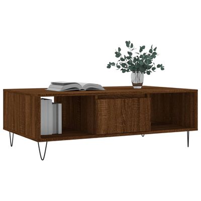 vidaXL Tavolino Salotto Rovere Marrone 104x60x35 cm Legno Multistrato