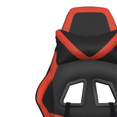 vidaXL Sedia da Gaming Nera e Rossa in Similpelle