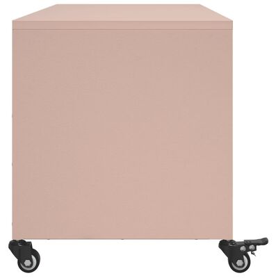 vidaXL Mobile TV Rosa 100,5x39x43,5 cm in Acciaio