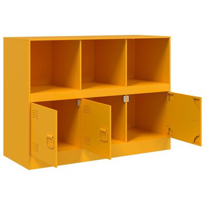 vidaXL Credenza Giallo Senape 99x39x73 cm in Acciaio