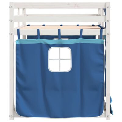 vidaXL Letto a Castello senza Materasso Blu 90x200cm Massello Pino