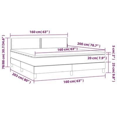 Giroletto a Molle con Materasso Blu 140x190 cm in Tessuto