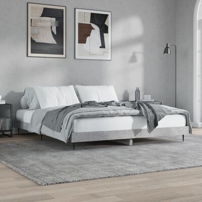 vidaXL Giroletto Grigio Cemento 180x200 cm in Legno Multistrato