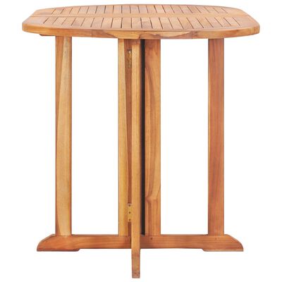 vidaXL Set da Pranzo da Esterno Pieghevole 5 pz Legno Massello di Teak