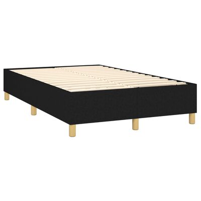 vidaXL Letto a Molle con Materasso e LED Nero 120x200cm in Tessuto