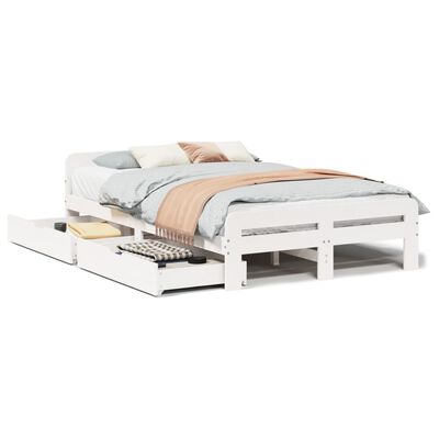 vidaXL Letto senza Materasso Bianco 120x190 cm Legno Massello di Pino