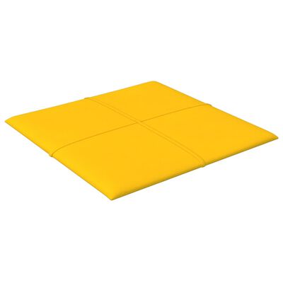 vidaXL Pannelli Murali 12 pz Gialli 30x30 cm Velluto 1,08 m²