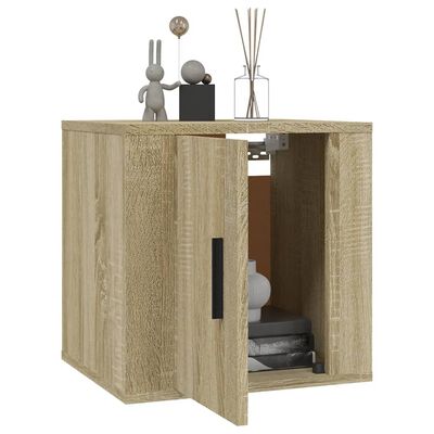 vidaXL Mobili Porta TV a Parete 2 pz Rovere Sonoma 40x34,5x40 cm