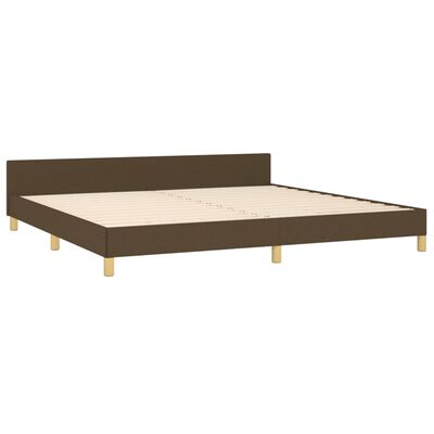 vidaXL Giroletto senza Materasso Marrone Scuro 200x200 cm in Tessuto