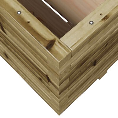 vidaXL Fioriera da Giardino 100x100x49,5cm in Legno di Pino Impregnato