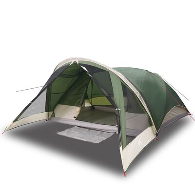 vidaXL Tenda Familiare Cabina per 6 Persone Verde Impermeabile