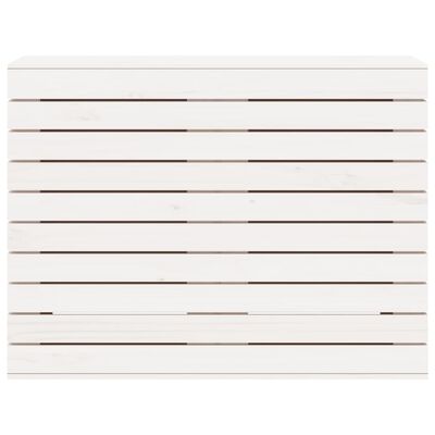 vidaXL Cesto per Bucato Bianco 88,5x44x66 cm Legno Massello Pino