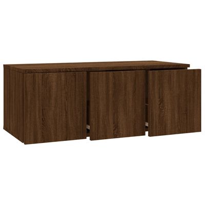 vidaXL Mobile Porta TV Rovere Marrone 80x34x30 cm in Legno Multistrato