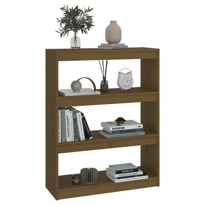 vidaXL Libreria/Divisorio Marrone 80x30x103,5cm Legno Massello di Pino