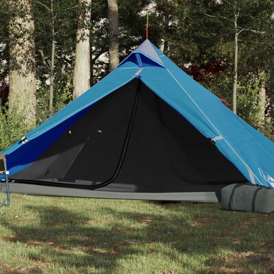 vidaXL Tenda da Campeggio Tipi per 1 Persona Blu Impermeabile