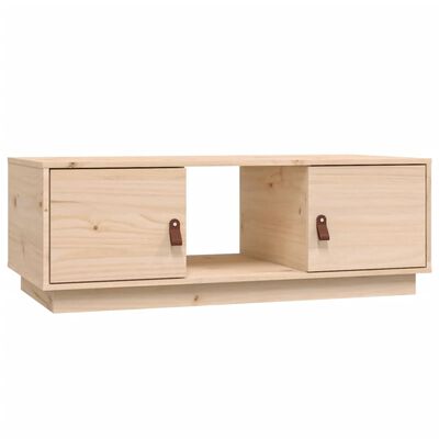 vidaXL Tavolino da Salotto 100x50x35 cm in Legno Massello di Pino