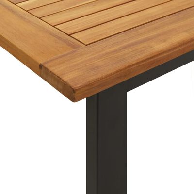 vidaXL Set Pranzo da Giardino 5 pz Legno Massello di Acacia e Metallo