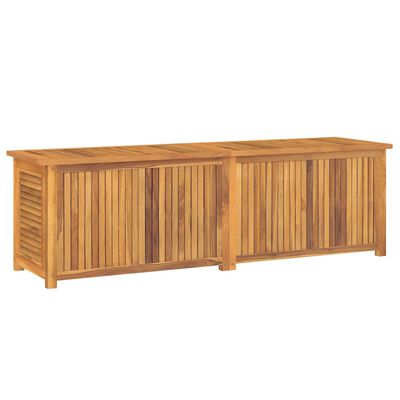 vidaXL Contenitore Giardino con Borsa 175x50x53cm Legno Massello Teak