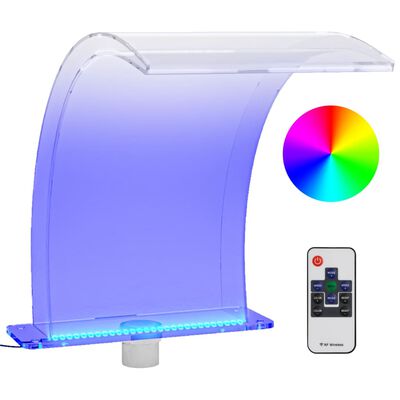 vidaXL Set Fontana da Piscina con Connettore e LED RGB Acrilico 50 cm