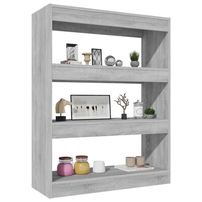 vidaXL Libreria/Divisorio Grigio Sonoma 80x30x103 cm Legno Multistrato