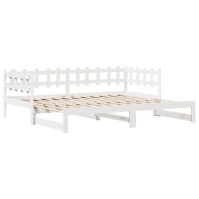 vidaXL Dormeuse Letto Estraibile e Cassetti Bianca 80x200cm Legno Pino